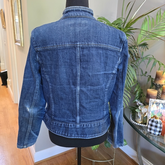 LRL Lauren Jeans Co Ralph Lauren Denim Military Like Zip Up Jacket L - Picture 5 of 8